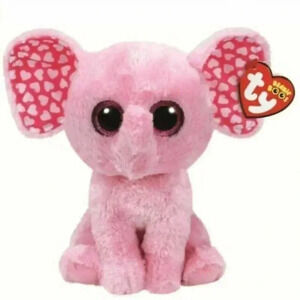 Ty Beanie Boos SUGAR Pink Elephant Buddy 9" Medium RETIRED Valentine Plush NWT